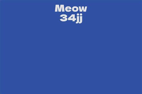 A Feline on a Mission: Meow 34jj's Philanthropic Pursuits and Impact
