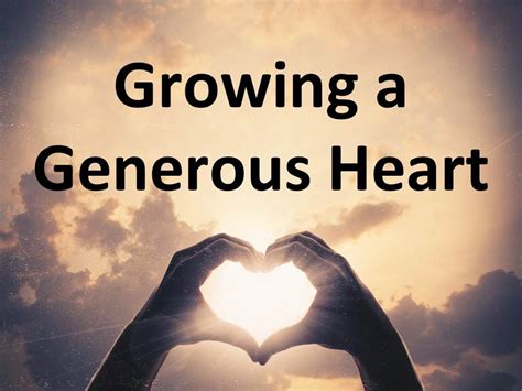 A Generous Heart and a Growing Fortune