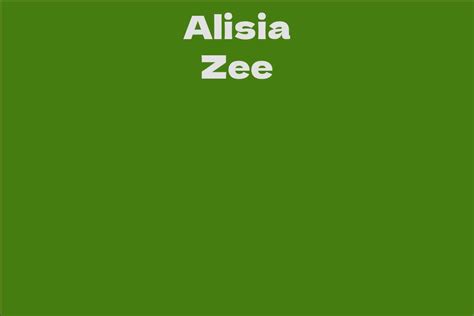 Alisia Zee's Professional Career: Major Achievements and Milestones