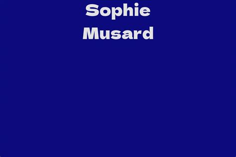Analysis of Sophie Musard's Financial Assets