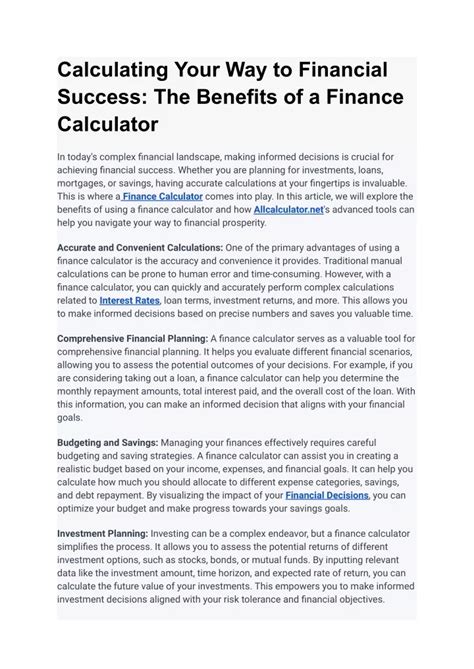 Calculating Emma Zoss' Financial Success