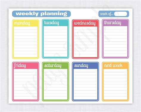 Create a Daily or Weekly Schedule