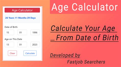 Date of Birth and Age Calculation
