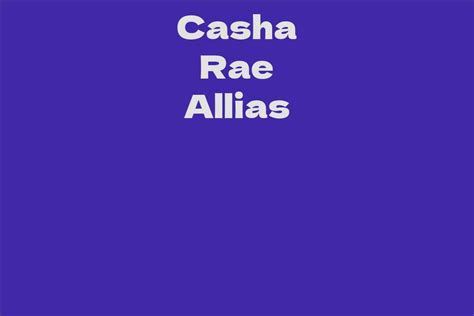 Early Life and Education Journey of Casha Rae Alias