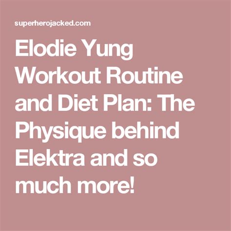 Elektra Foxx's fitness routine and diet secrets