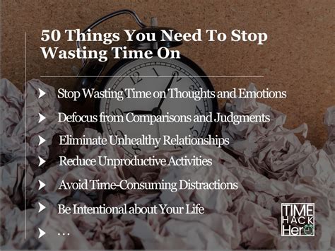 Eliminating Activities That Waste Your Time