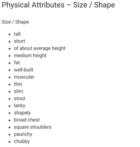 Height and physical attributes