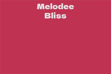 Inspiring Others: The Influence of Melodee Bliss on Aspiring Artists