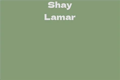 Journey to Stardom: Shay Lamar's Road to Success