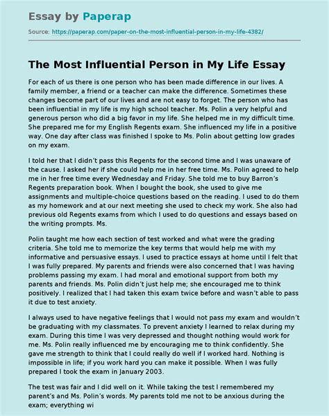 Life Journey of an Influential Personality