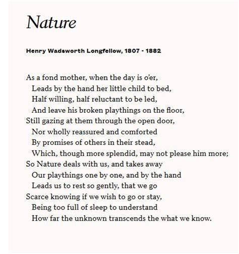 Nature as an Inspiration: Exploring Longfellow's Reverence for the Natural World
