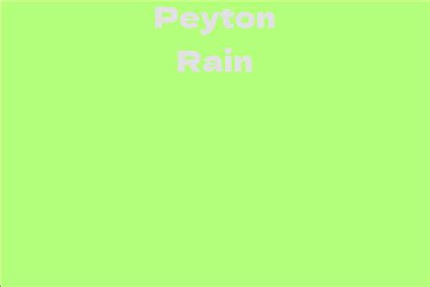 Peyton Rain: Financial Status