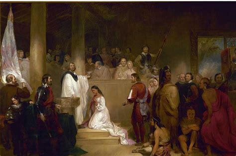 Pocahontas' Marriage to John Rolfe and Their Life in England