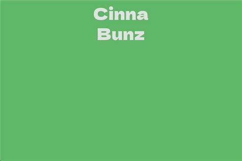 Rising to Stardom: Cinna Bunz in the Entertainment Industry