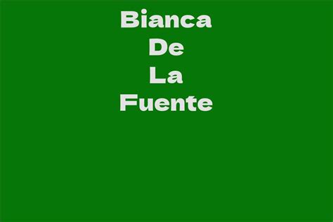 The Height and Figure of Bianca De LaFuente
