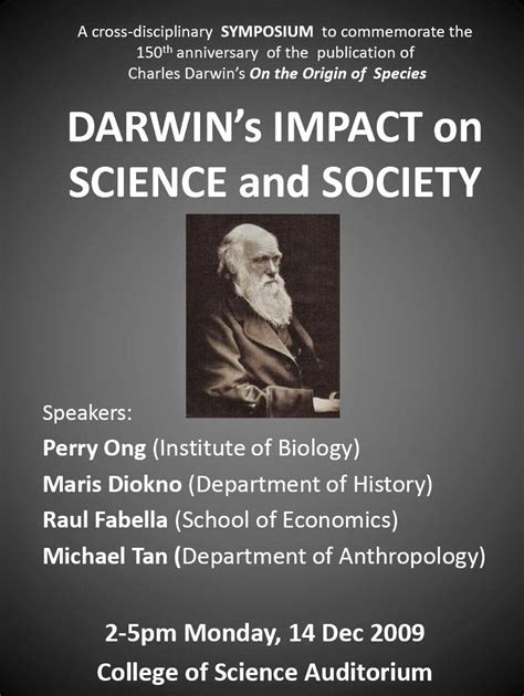 The Influential Impact of Darwin's Concepts on Science and Society